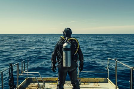Boat Diver in aqaba red sea